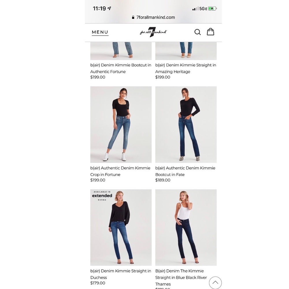 Kimmie Straight Leg 7 For All Mankind Jeans - Picture 8 of 8
